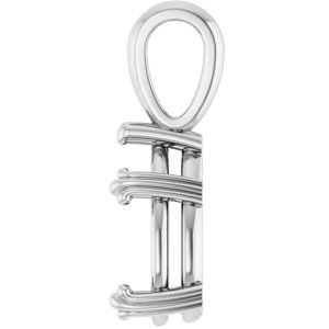 14K X1 White Gold 12x8 mm Pear Pendant Mounting – image 6