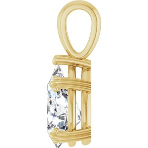 10K Yellow Gold 12x8 mm Pear Pendant Mounting – image 5