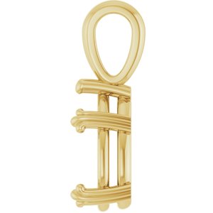 14K Yellow Gold 12x8 mm Pear Pendant Mounting – image 6