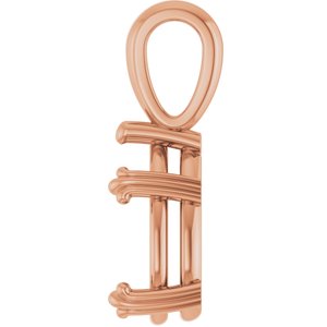 18K Rose Gold 12x8 mm Pear Pendant Mounting – image 6
