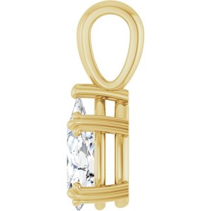 14K Yellow Gold 10.5x5.5 mm Pear Pendant Mounting – image 5