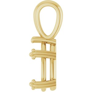 18K Yellow Gold 10.5x5.5 mm Pear Pendant Mounting – image 6