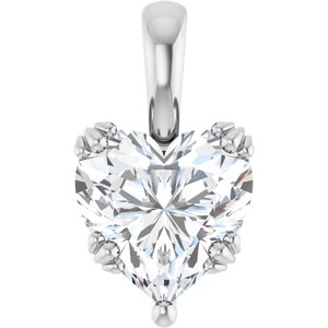 Continuum Sterling Silver 10x10 mm Heart Pendant Mounting