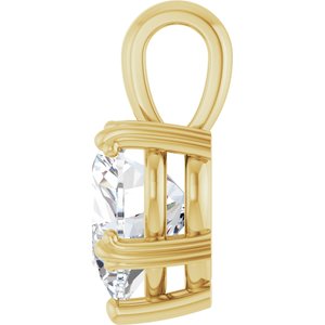 14K Yellow Gold 10x10 mm Heart Pendant Mounting – image 5
