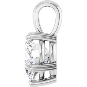 18K White Gold 10x10 mm Heart Pendant Mounting – image 5