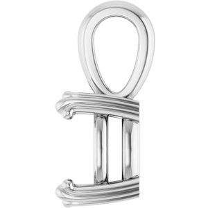 14K White Gold 9x9 mm Cushion Pendant Mounting – image 6