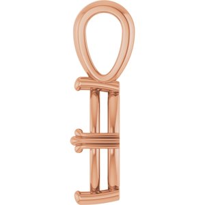 10K Rose Gold 10.5x5.5 mm Marquise Pendant Mounting – image 6