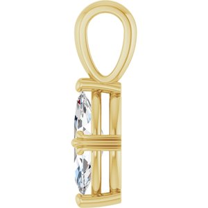 10K Yellow Gold 10.5x5.5 mm Marquise Pendant Mounting – image 5