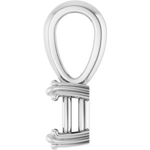 Platinum 6x4 mm Elongated Cushion Pendant Mounting – image 6