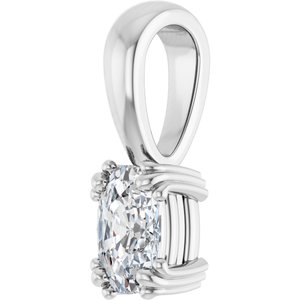Continuum Sterling Silver 6x4 mm Elongated Cushion Pendant Mounting – image 3