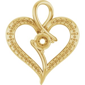 10K Yellow Gold 4.4 mm Round Pendant Mounting – image 2