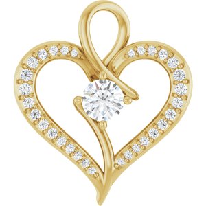 18K Yellow Gold 4.4 mm Round Pendant Mounting