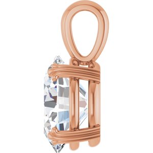10K Rose Gold 13x11 mm Oval Pendant Mounting – image 5