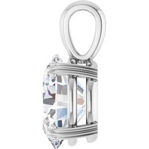 18K White Gold 13x11 mm Oval Pendant Mounting – image 5