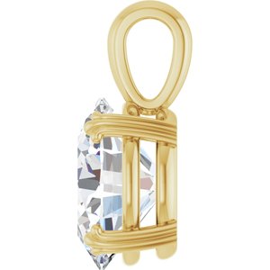 18K Yellow Gold 13x11 mm Oval Pendant Mounting – image 5