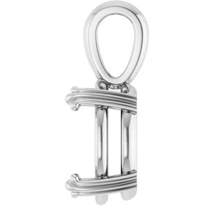 14K White Gold 13x11 mm Oval Pendant Mounting – image 6