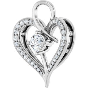 18K White Gold 4.4 mm Round Pendant Mounting – image 3