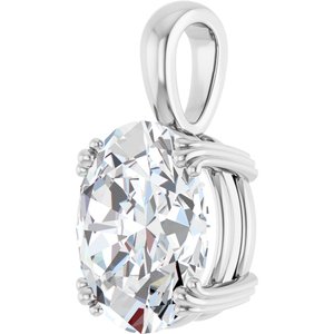 Sterling Silver 13x11 mm Oval Pendant Mounting – image 3