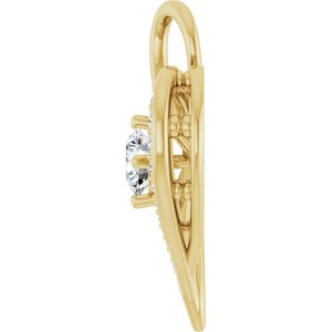 18K Yellow Gold 4.4 mm Round Pendant Mounting – image 5