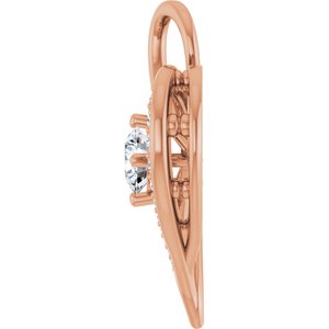 10K Rose Gold 4.4 mm Round Pendant Mounting – image 5