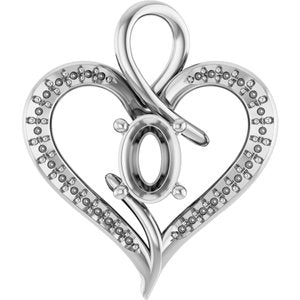 Sterling Silver 7x5 mm Oval Pendant Mounting – image 2