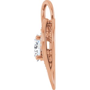 10K Rose Gold 7x5 mm Oval Pendant Mounting – image 5