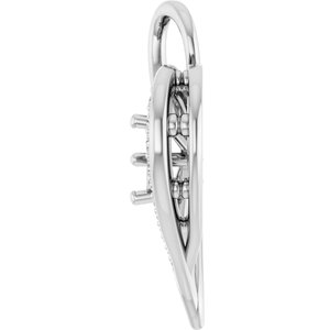 Sterling Silver 4.1 mm Round 1/6 CTW Lab-Grown Diamond Semi-Set Pendant – image 6
