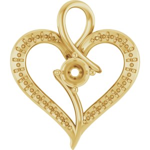 18K Yellow Gold 4.1 mm Round Pendant Mounting – image 2
