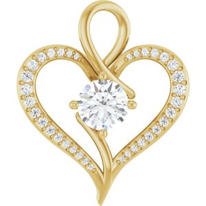 10K Yellow Gold 7 mm Round Pendant Mounting