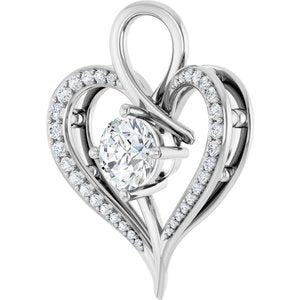 14K X1 White Gold 7 mm Round Pendant Mounting – image 3