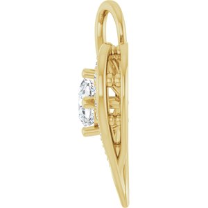 14K Yellow Gold 5x5 mm Cushion Pendant Mounting – image 5