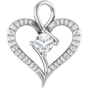 Sterling Silver 5x5 mm Cushion Pendant Mounting