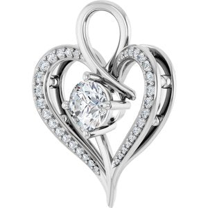 10K White Gold 6.5 mm Round Pendant Mounting – image 3