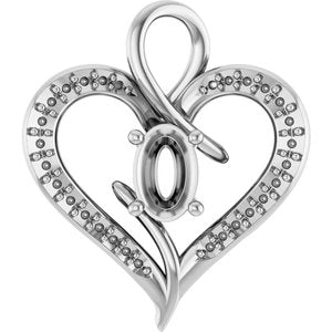 Sterling Silver 6x4 mm Oval Pendant Mounting – image 2