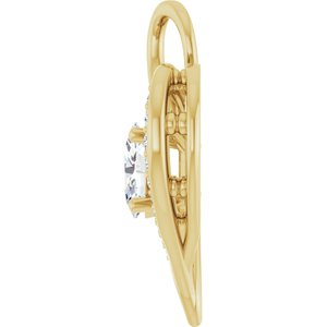 10K Yellow Gold 6x4 mm Oval Pendant Mounting – image 5