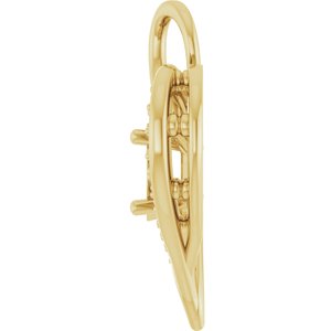 18K Yellow Gold 6x4 mm Oval Pendant Mounting – image 6