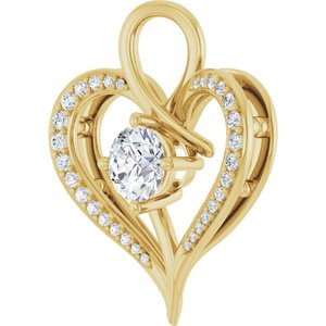 10K Yellow Gold 6 mm Round Pendant Mounting – image 3