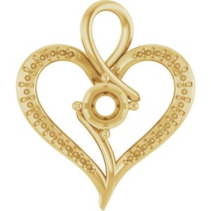14K Yellow Gold 6 mm Round Pendant Mounting – image 2