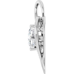 Sterling Silver 7x7 mm Cushion Pendant Mounting – image 5