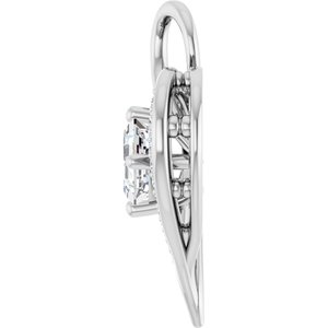 Continuum Sterling Silver 5x5 mm Asscher Pendant Mounting – image 5