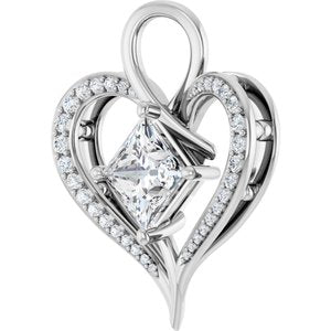 Continuum Sterling Silver 7x7 mm Square Pendant Mounting – image 3