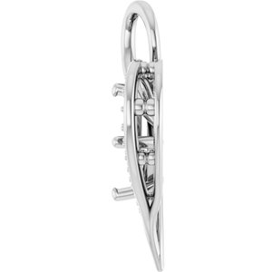 14K White Gold 7x7 mm Square Pendant Mounting – image 6