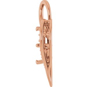 18K Rose Gold 7x7 mm Square Pendant Mounting – image 6