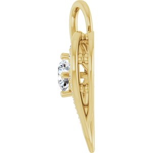10K Yellow Gold 4.8 mm Round Pendant Mounting – image 5