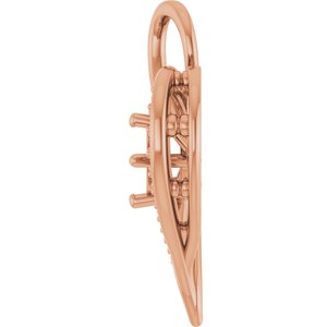 10K Rose Gold 4.8 mm Round Pendant Mounting – image 6