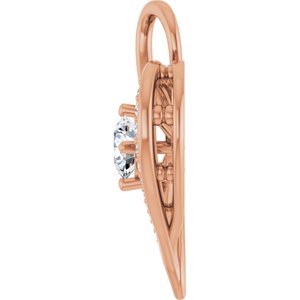 14K Rose Gold 4.8 mm Round Pendant Mounting – image 5