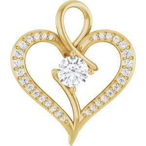 10K Yellow Gold 4.8 mm Round Pendant Mounting