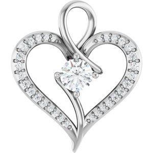 14K White Gold 4.8 mm Round Pendant Mounting