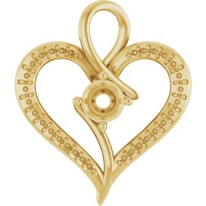 10K Yellow Gold 4.8 mm Round Pendant Mounting – image 2