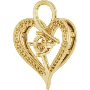 18K Yellow Gold 4.8 mm Round Pendant Mounting – image 4